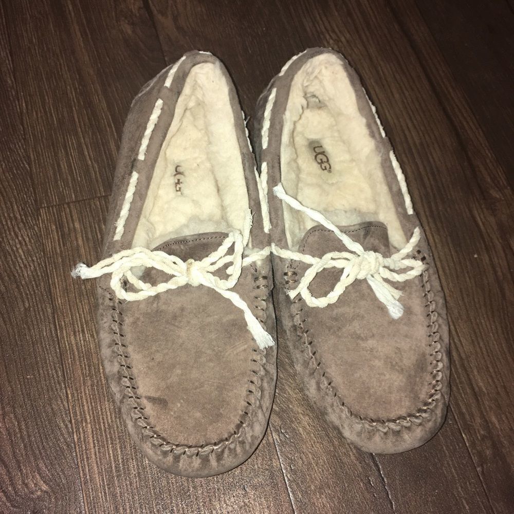 Uggs shearling lined moccasin slippers